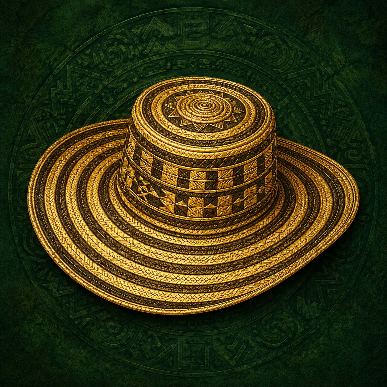 Sombrero Vueltiao — tejido en caña flecha